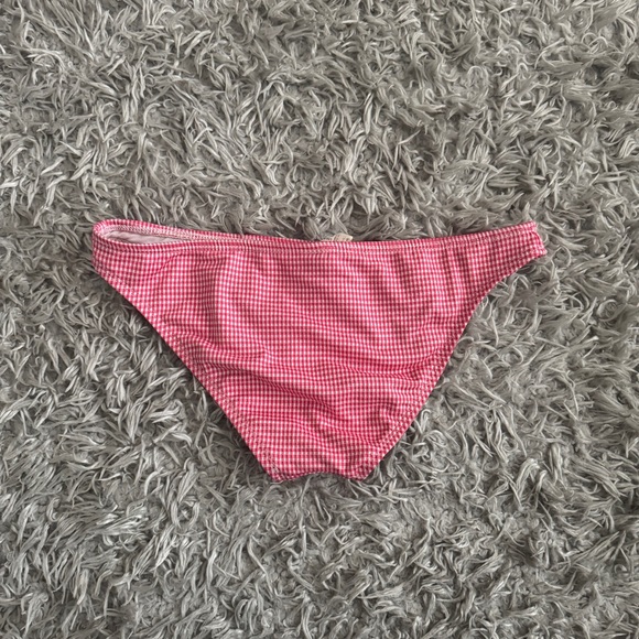 Guess Pink & White Gingham Halter Bikini Top & Bottom Set - Picture 11 of 12